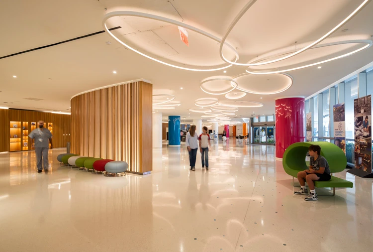 Hospital lobby.