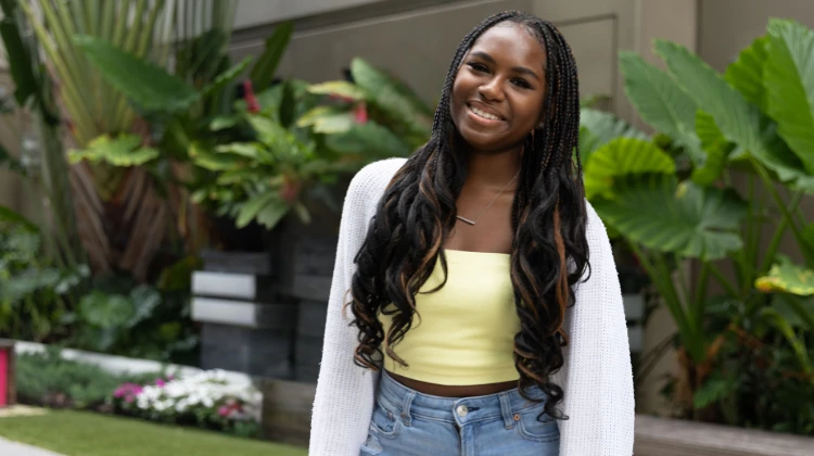 Naomi smiling