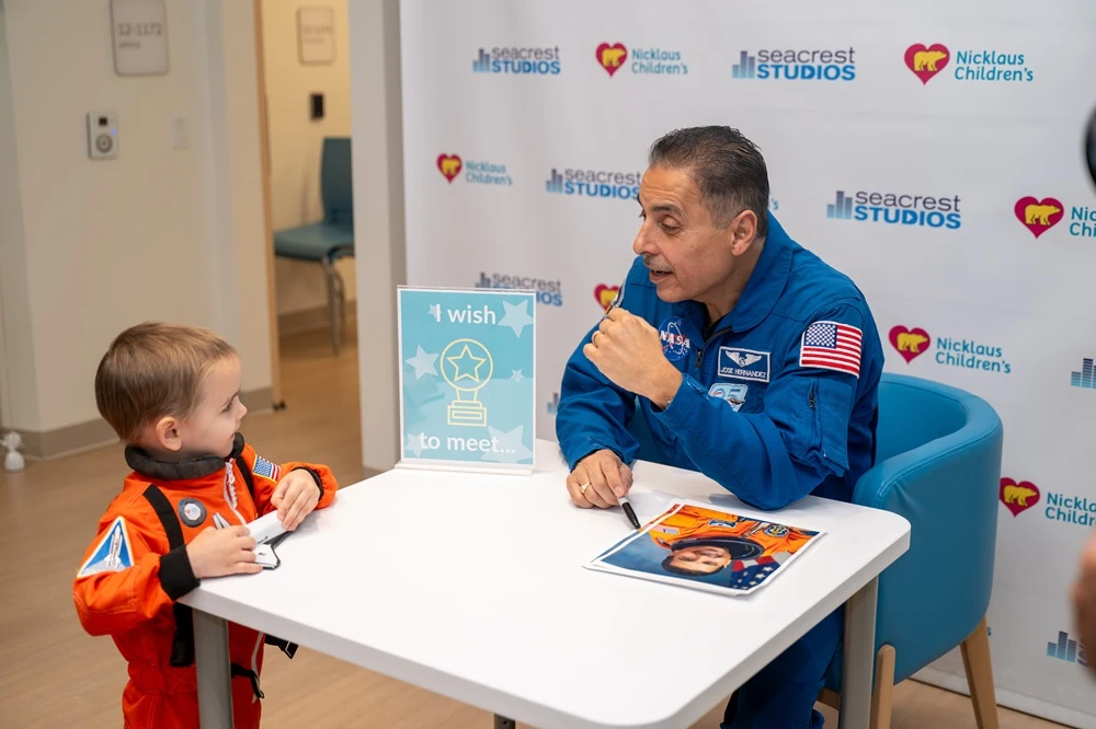 Jose Hernandez visits Seacrest Studios.